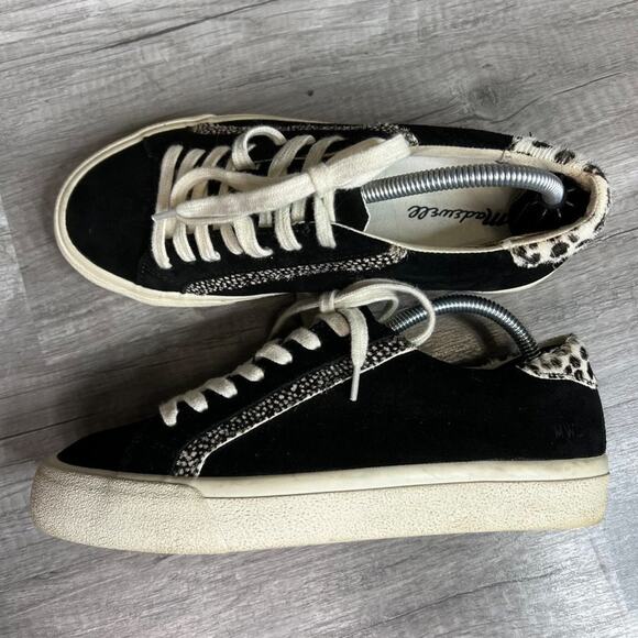 madewell Sidewalk Low-Top Sneakers in Suede and Spot Calf Size 6 1/2 - Picture 1 of 11